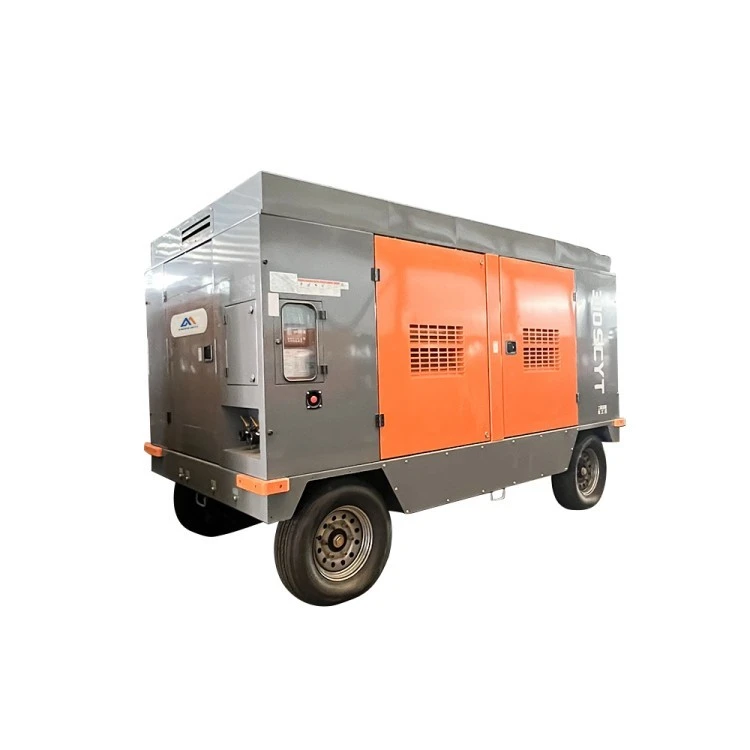 Diesel engine portable screw air compressor